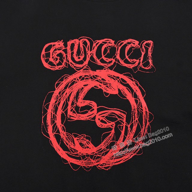 Gucci古奇專櫃古馳2023FW新款印花圓領衛衣 男女同款 tzy3067